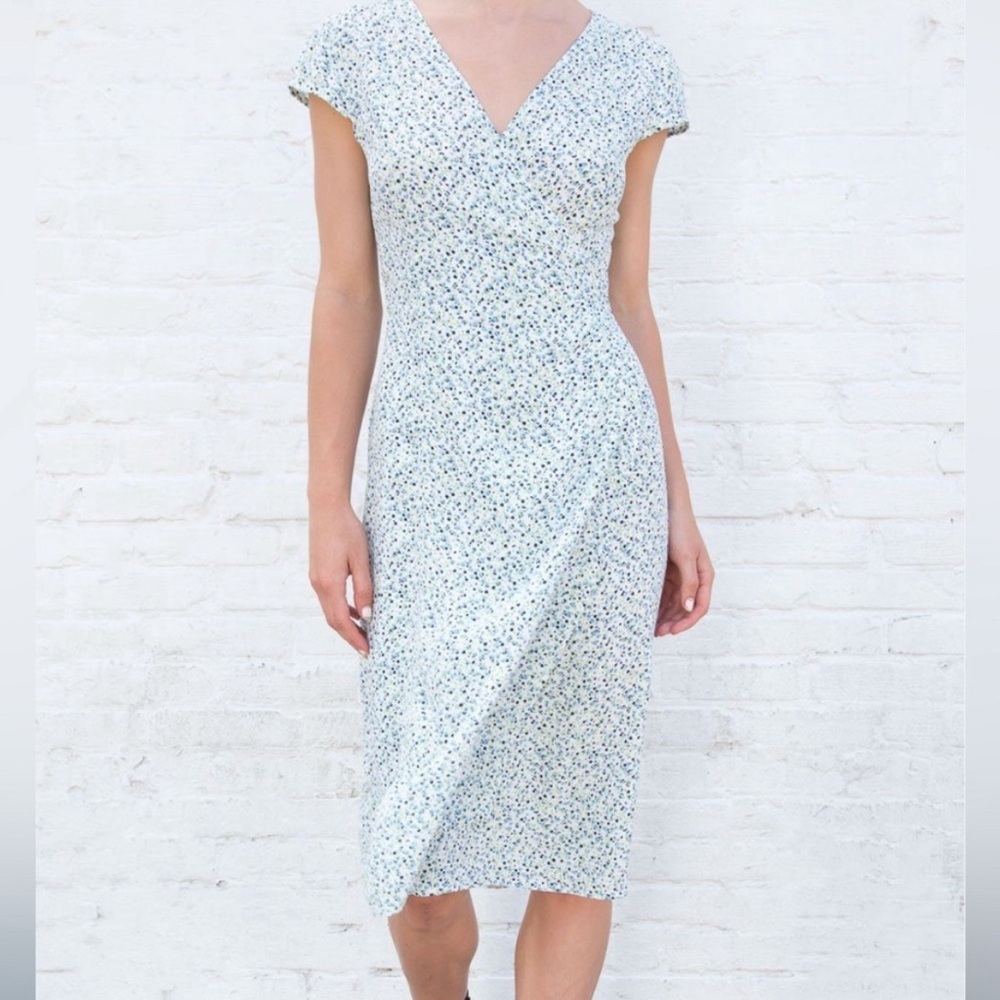 Floral Wrap Midi Dress